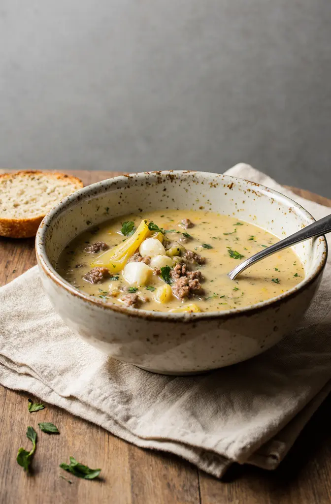 Hackfleisch Lauch Suppe