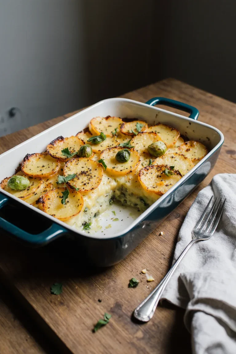 Kartoffel Rosenkohl Auflauf