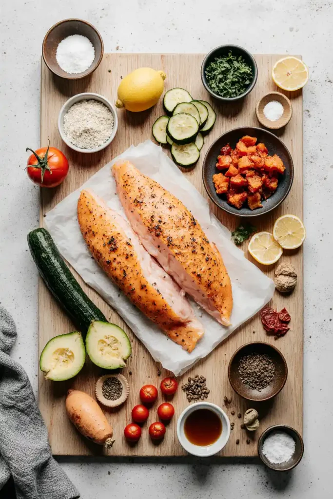 Lachs im Ofen mit Gemüs einfach erklärt: Zutaten, Soßen-Varianten und ein saftiges Rezept, das du in nur 30 Minuten zubereitest.