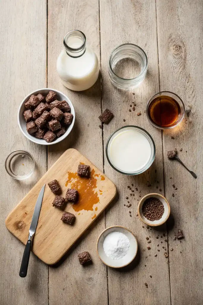 Toffifee Likör selber machen mit oder ohne Ei. Cremiges Rezept aus dem Thermomix oder Topf – fertig in nur 15 Minuten.